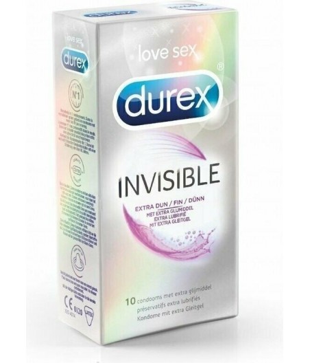 Durex Invisible Profilattici Extra Lube x10pz NL DE FR