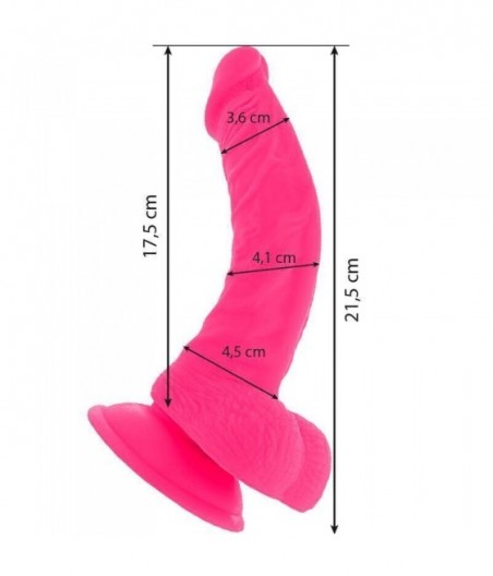 Dildo Flessibile Con Vibrazione 21,5 CM - Rosa